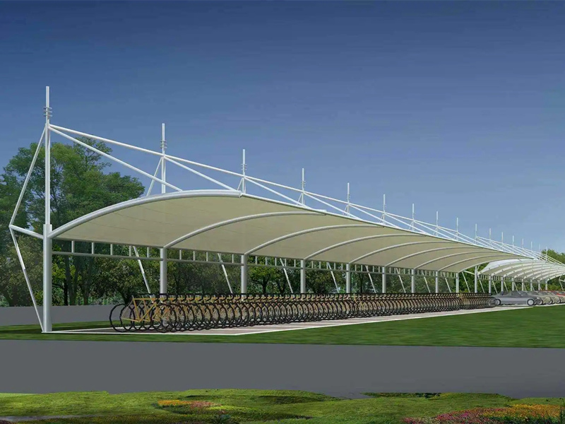 陕西西安膜结构电动车棚 工程设计、施工与造价全解析